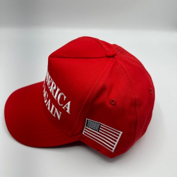 Cali-Fame Trump Make America Great Again Logo Red Trucker Hat Cap One Size - Picture 4 of 8